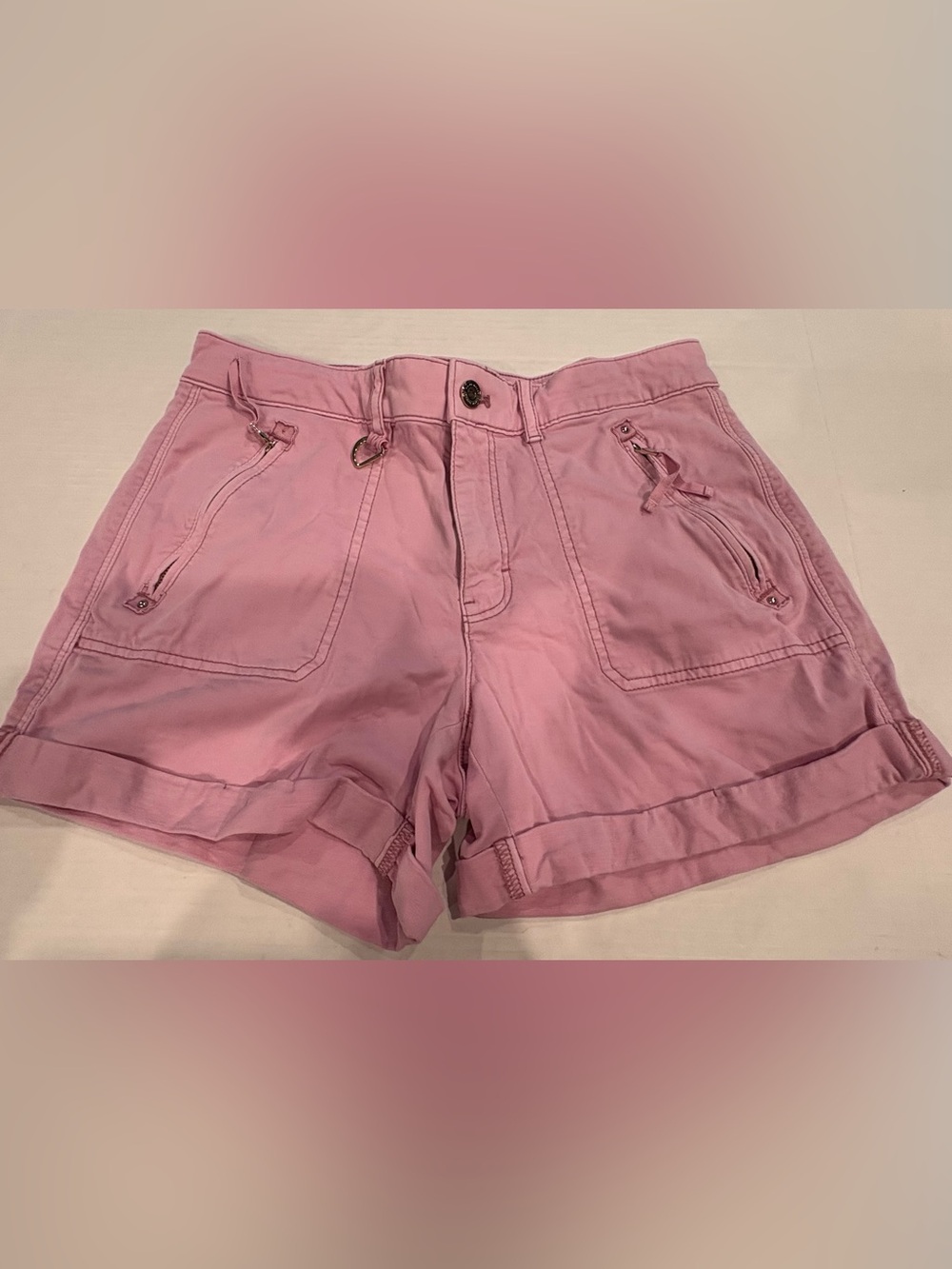 White House Black Market Pink Rolled-Hem Casual Shorts